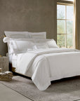 Federico white/antique silver bed side angle
