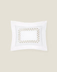 Federico Boudoir sham in white/antique silver