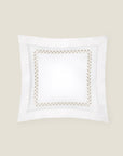 Federico Euro sham in white/antique silver