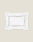 Federico standard sham in white/antique silver