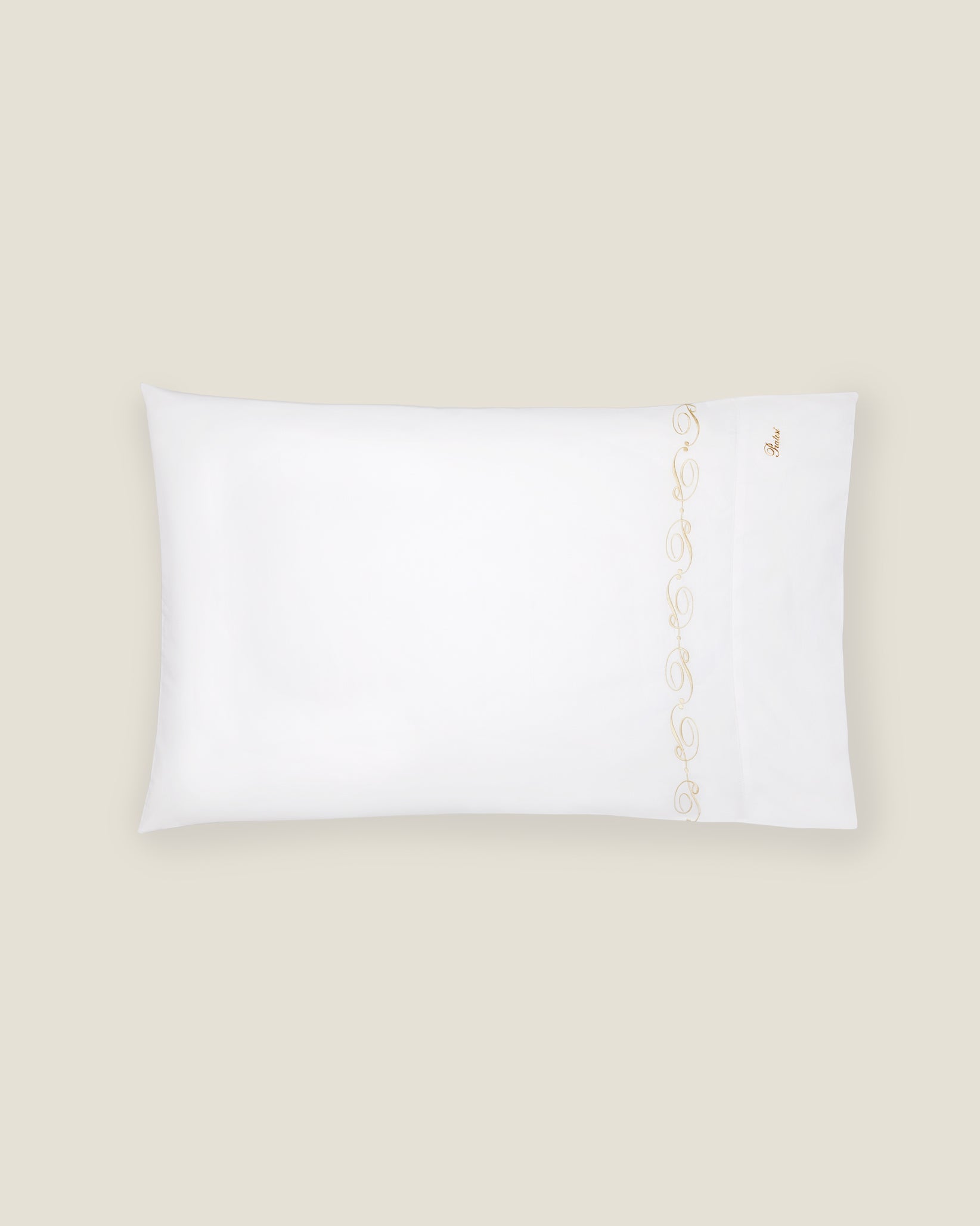 Icona pillowcase in white/beige
