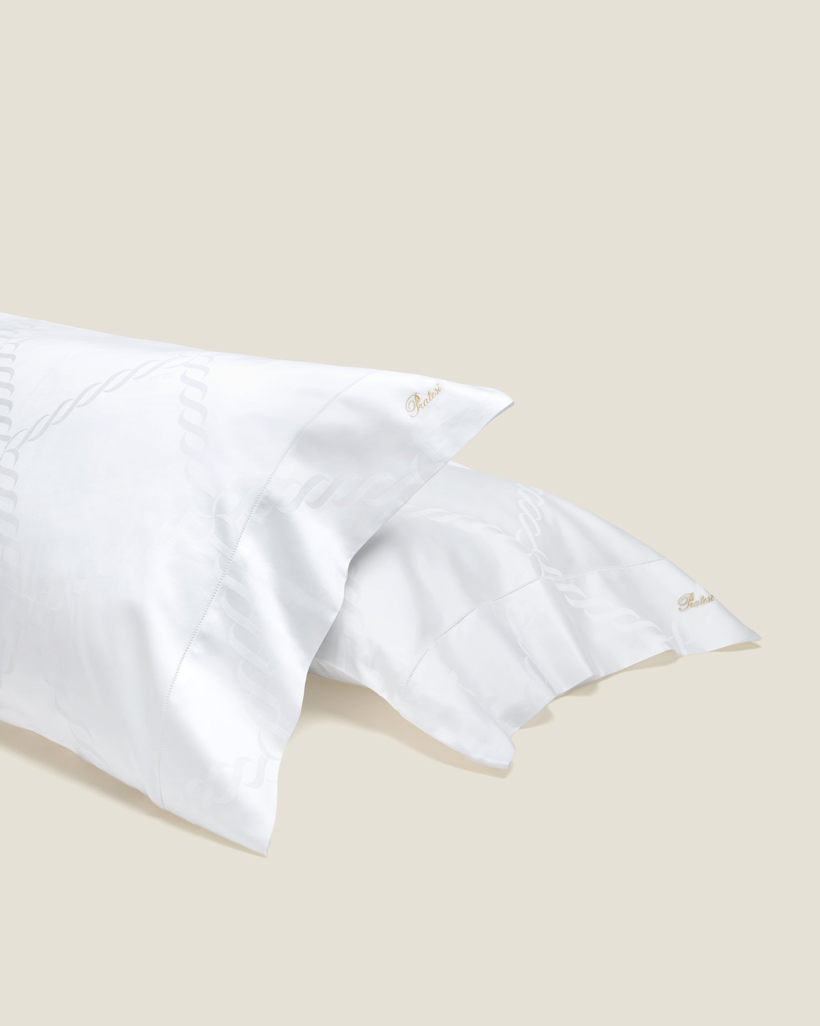 White Ori Treccia pillowcase pair