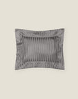 Raso Rigato boudoir sham in charcoal