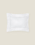 Raso Rigato boudoir sham in white
