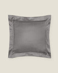 Raso Rigato euro sham in charcoal
