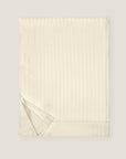 Raso Rigato duvet cover beige folded