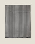 Raso Rigato flat sheet folded charcoal