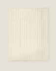 Raso Rigato beige flat sheet folded