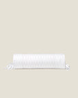 Raso Rigato neckroll sham in white