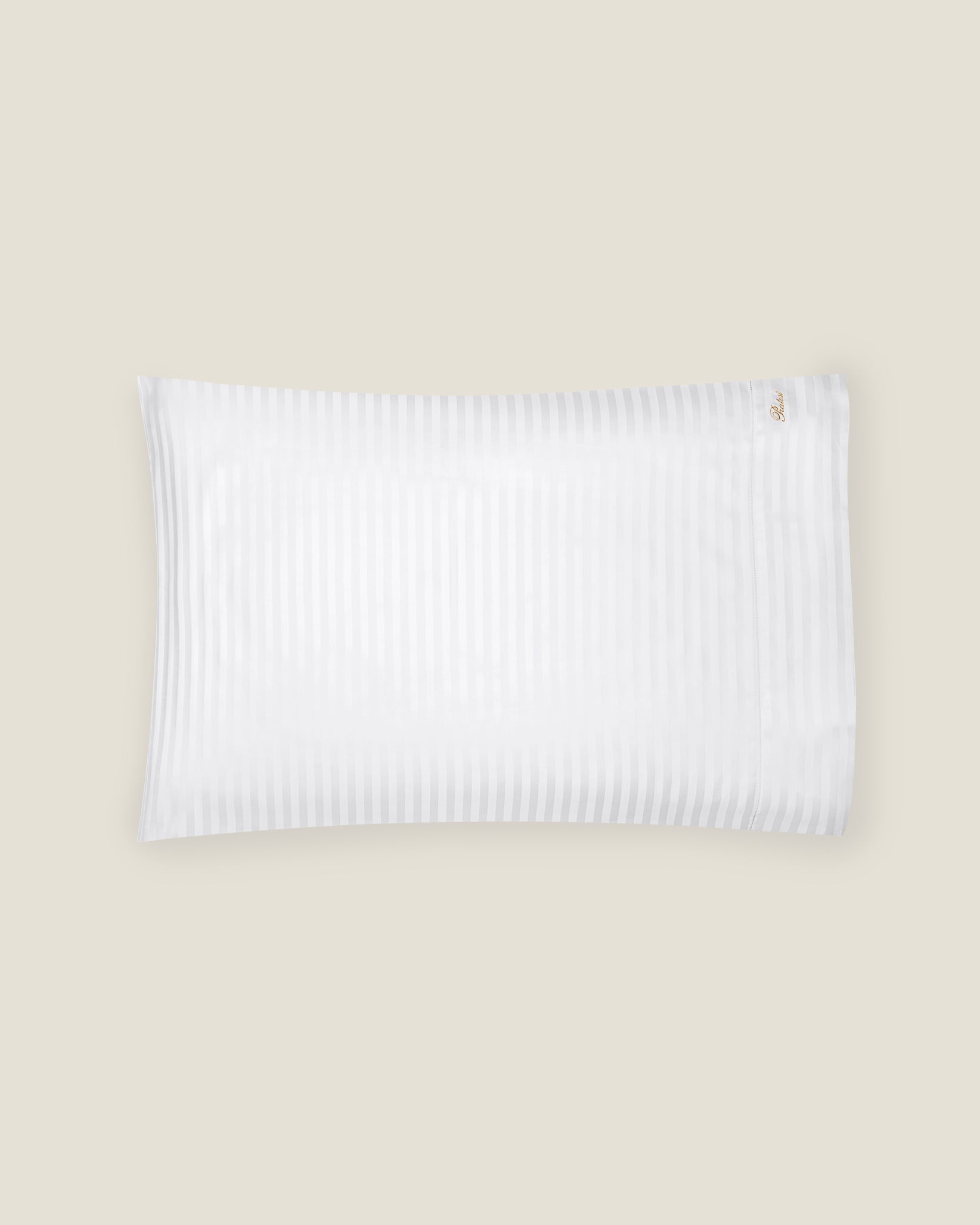 Raso Rigato pillowcase in white