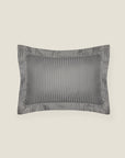 Raso Rigato Standard sham in charcoal