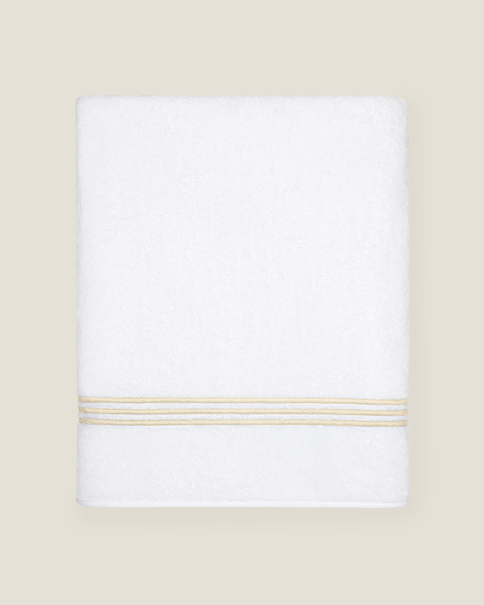 Tre Righe bath sheet white/beige