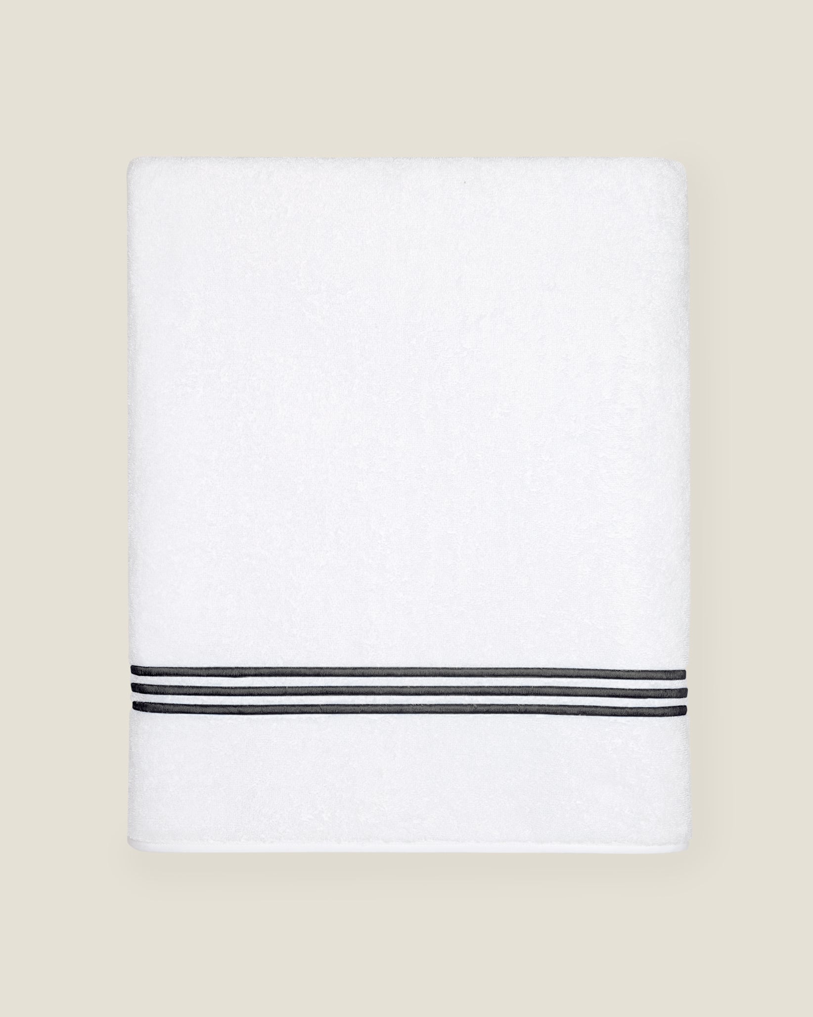 Tre Righe bath sheet white/black