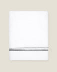 Tre Righe bath sheet white/charcoal