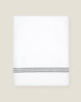 Tre Righe bath sheet white/charcoal