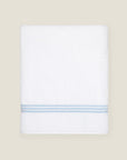 Tre Righe bath sheet white/medium blue