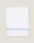 Tre Righe bath sheet white/medium blue