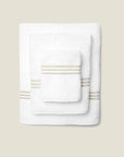 Tre Righe White/Sage Bath Set