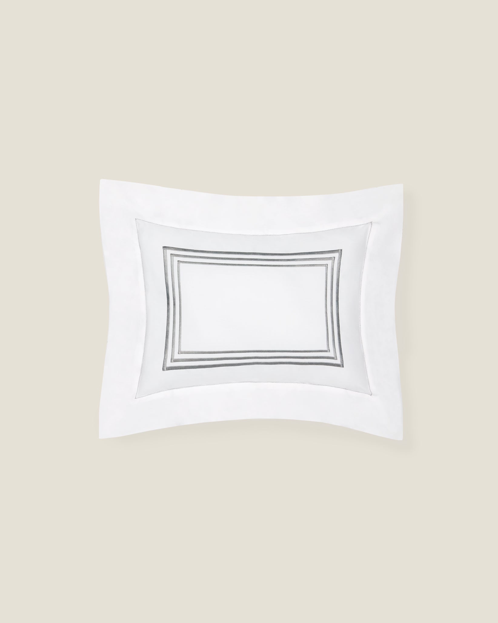 Tre Righe white/charcoal boudoir sham