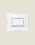 Tre Righe white/charcoal boudoir sham