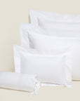 Tre Righe queen, standard, boudoir and neckroll sham in white/white