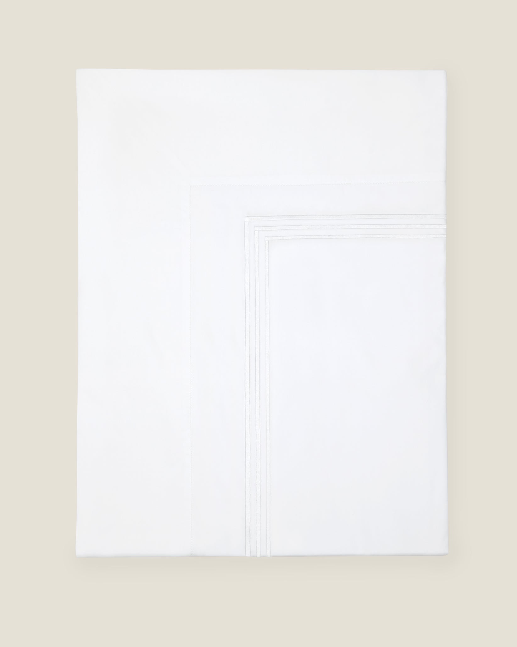 Tre Righe flat sheet in white/white folded