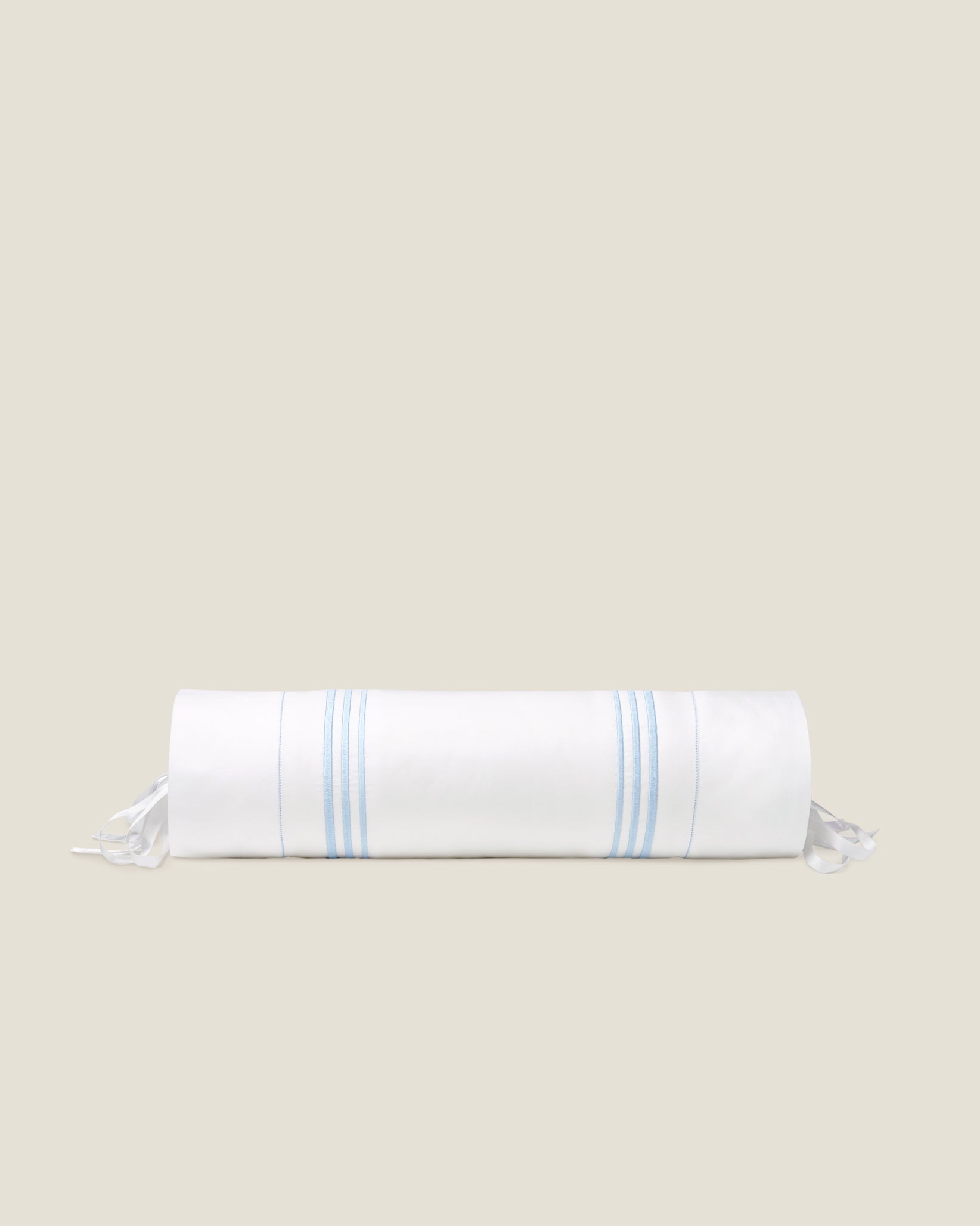 Tre Righe neckroll sham white/light blute