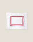 Tre Righe Ombre white/scarlet boudoir sham