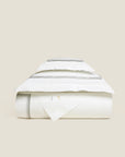 Tre Righe Ombre white/charcoal duvet cover