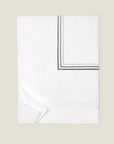 Tre Righe Ombre duvet cover white/charcoal folded