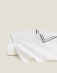 Tre Righe Ombre white/charcoal flat sheet