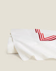 Tre Righe Ombre white/scarlet flat sheet