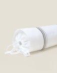 Tre Righe Ombre white/charcoal neckroll sham