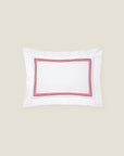 Tre Righe Ombre white/scarlet standard sham