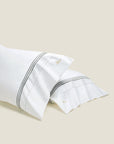 Tre Righe Pillowcase pair white/charcoal