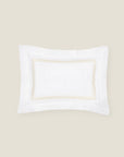 Tre Righe standard sham white/beige