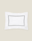 Tre Righe Standard Sham white/charcoal