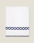 Treccia Moderno bath towel white/navy