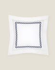 Treccia Moderno white/navy euro sham