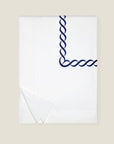 Treccia Moderno white/navy duvet cover