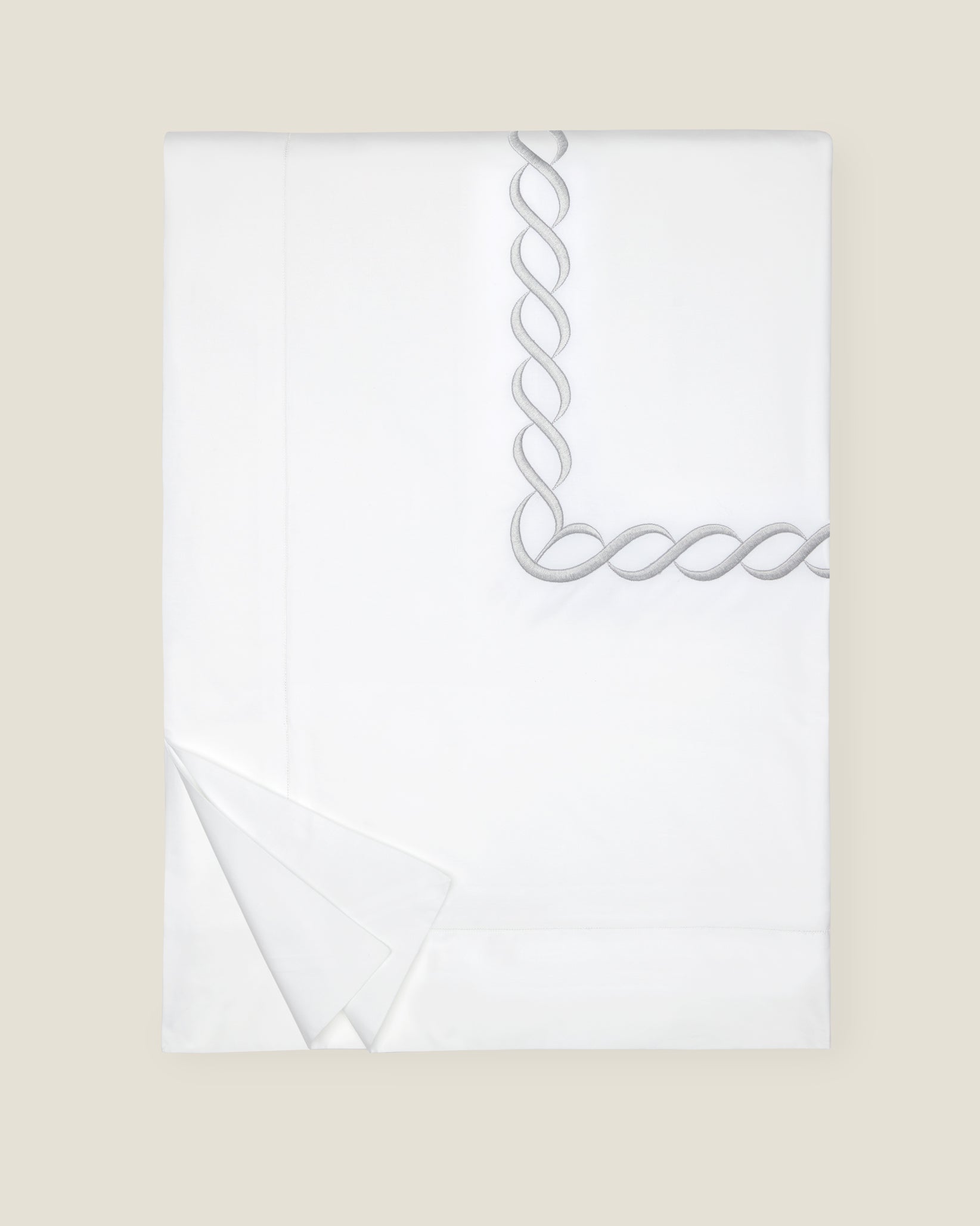 Treccia Moderno white/sterling duvet cover