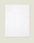 Treccia Moderno flat sheet folded in white/white