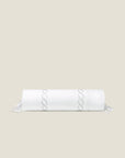 Treccia Moderno white/sterling neckroll sham