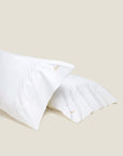 Treccia Moderno white/white pillowcase pair