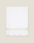 Treccia white/beige bath sheet