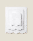Treccia white/white bath towel stack