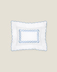Treccia boudoir sham white/light blue