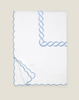 Treccia duvet cover white/medium blue