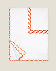 Treccia duvet cover white/orange