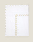 Treccia flat sheet white/beige